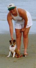 Missy, 11 weeks, at the beach after a surf.